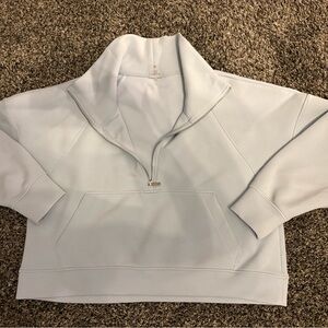 Alia Light Blue Quarter-Zip Sweatshirt